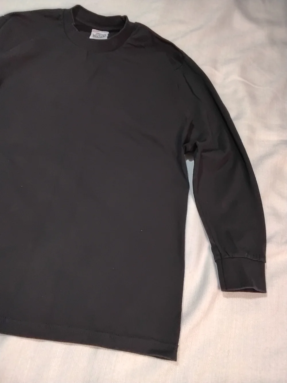 Proclub Men's Black Crewneck Long Sleeve Tee-shirt Sz M.